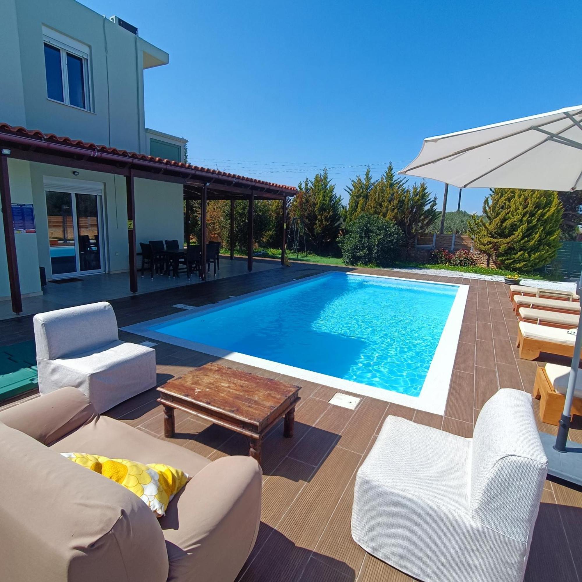 Drosoula Villa 3Bdr Private Swimming Pool Chorafakia Exteriör bild