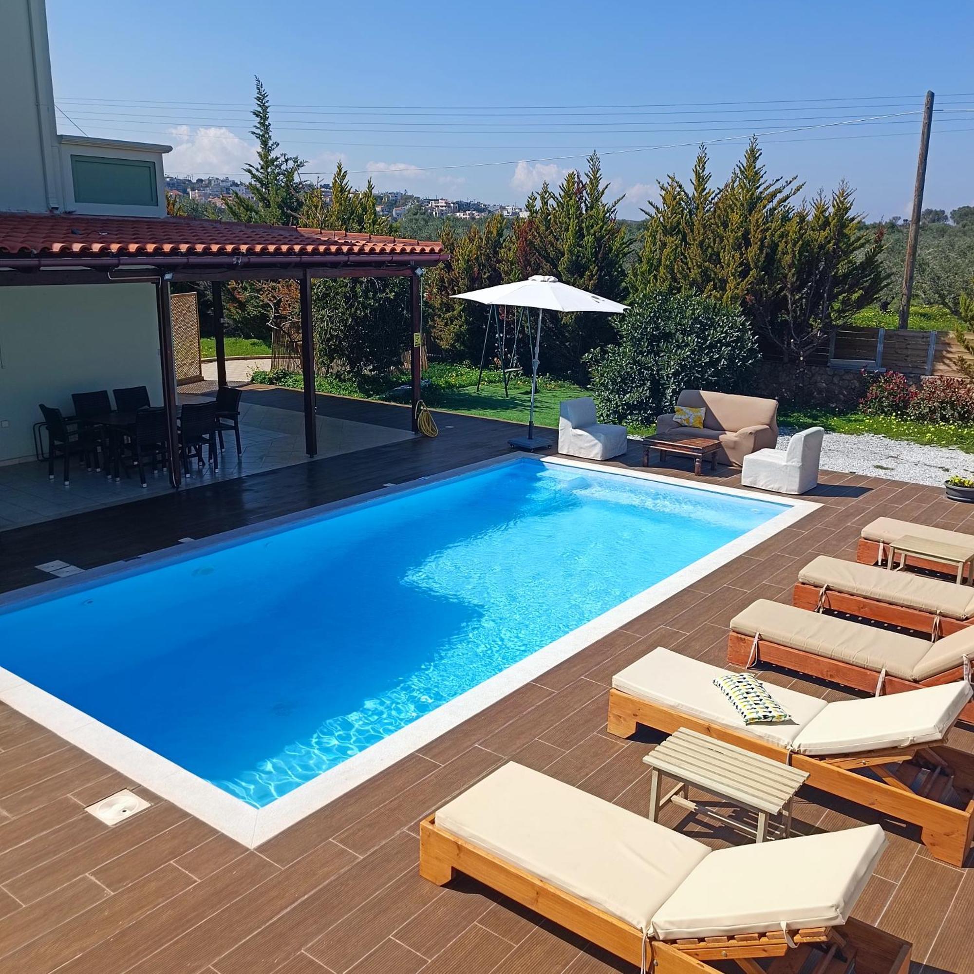 Drosoula Villa 3Bdr Private Swimming Pool Chorafakia Exteriör bild